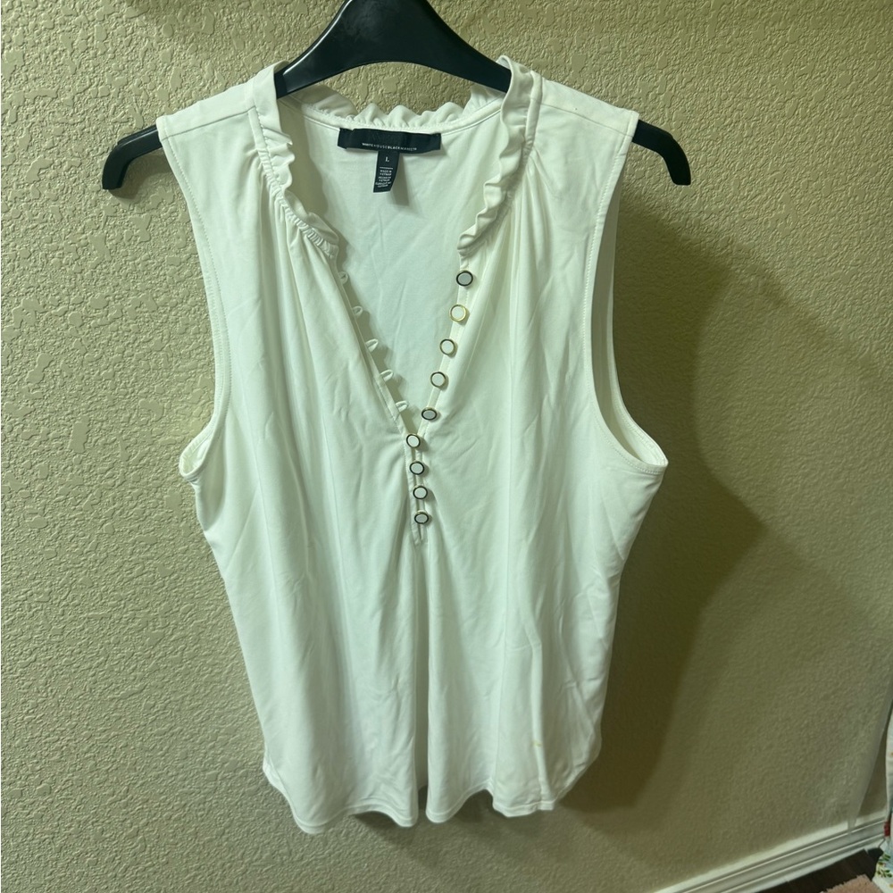White Sleeveless Top